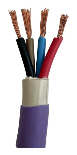 Cable Subterraneo 4 X 4 Mm 100 Metros Violeta 4x4 Trifasico