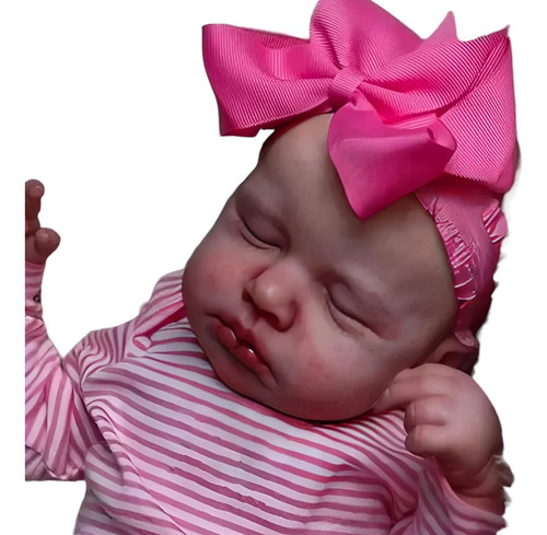 Bebê Reborn  Menina Barato Dormindo Corpo De Tecido Luxo