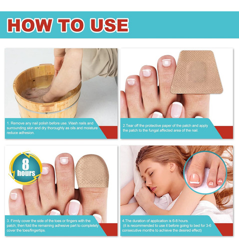 16 Parches De Uñas Para Hongos Tratamiento Onicomicosis