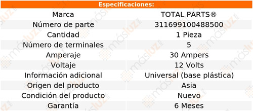 (1) Relevador Voltaje 5 Term Mercury Sable V6 3.0l 86/03
