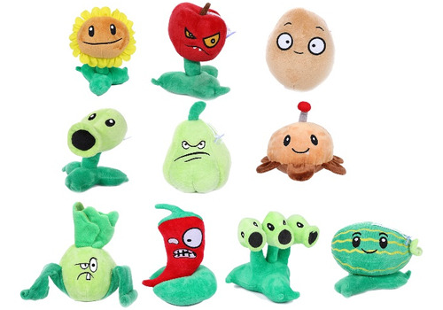 Plantas Contra Muñecas De Peluche Zombis 10pcs