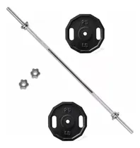 Comprar Kit Pesas Discos Barra Recta De 1.20 + 2 Discos De 25 Libr