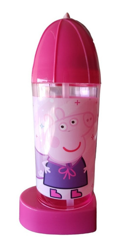 Botella Para El Agua / Jugo Con Bombilla Peppa Pig