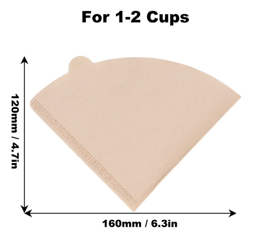 100 Uds Papel De Filtro De Café Desechable Pulpa De Madera
