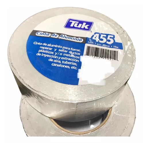 Cinta adhesiva profesional de aluminio para reparaciones de tuberías HVAC o  más de 4 pulgadas x 65 pies (3.937 in x 65.6 ft) de grosor de 4.0