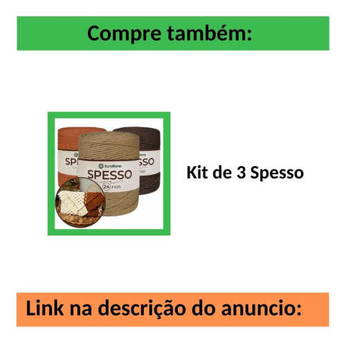 Kit 5 Barbantes Spesso Nº24 Euroroma Crochê Macrame Tapete