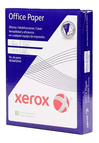 Hoja De Papel Xerox Office Paper Paq Con 500 Hojas T/carta