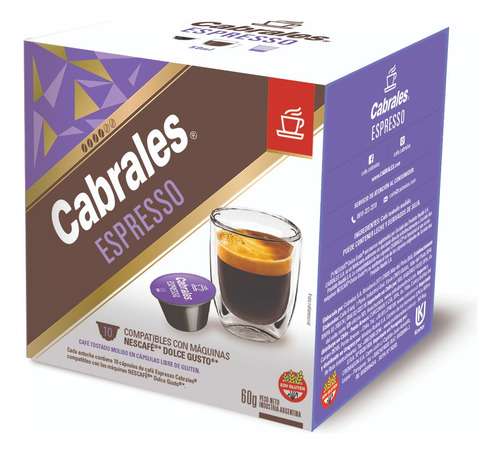 Cabrales Capsulas D Gusto Espresso X10u