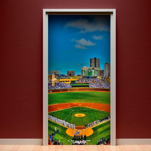 Adesivo Para Porta Esportes Baseball Mlb Stadium-93x210cm