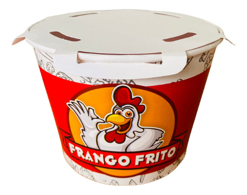Balde Para Frango Frito 3,0l Sem Tampa - 80 Unidades