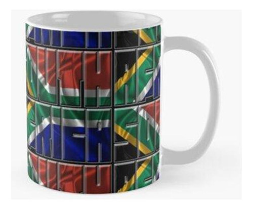 Taza Etiqueta Engomada De La Textura De La Bandera Y Del Nom