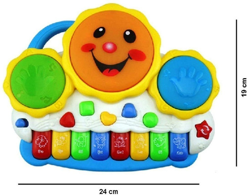 Teclado Piano Musical Bebê Brinquedo Infantil Divertido Drum