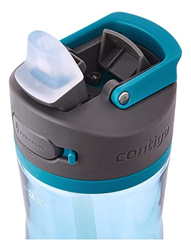 Termo De Plastico Contigo Ashland 0.7l 2 Pzs -gris Y Azul