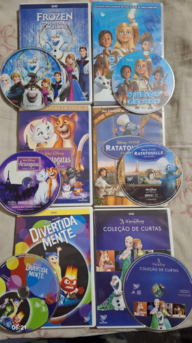 Dvd Frozen+ Divertida Mente +aristogatas+ratatouille Disney