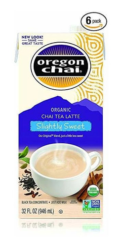 Oregon Chai Ligeramente Dulce Té Chai Latte Concentrado Caja