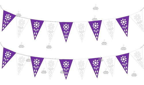 Papel Picado - Banderín Semana Santa Calado Plástico 10 Pz