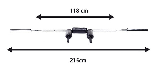Barra De Agachamento Com Pegada Frontal Com Protetor Mapfit