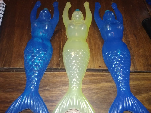 Antiguos Pomos De Agua Carnaval Sirenas En Plástico Soplado