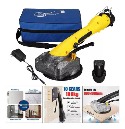 Herramienta Vibradora Ajustable Para Baldosas De Amarillo