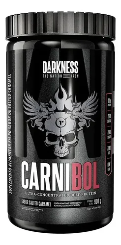 Suplemento em Pó Integralmédica Darkness Carnibol Proteína Carnibol Sabor Salted Caramel Em Pote De 900g
