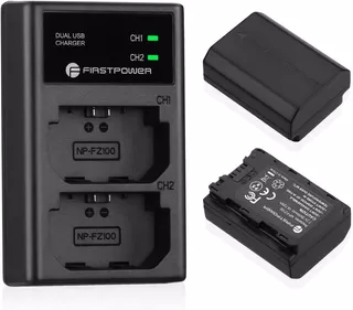 Kit Bateria Sony Np-fw50 2 Baterias Cargador A6400 Zv-e10