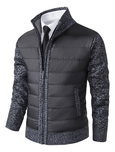 Cárdigan, Suéter, Cuello Alto De Punto, Chaqueta Acolchada