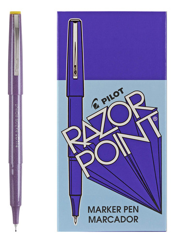 Bol Igrafo Pilot Gama Razor Point Punta Extrafina Purpura