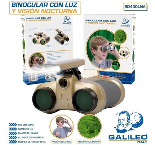 Imagen 5 de 5 de Binocular Con Luz Visión Nocturna Galileo