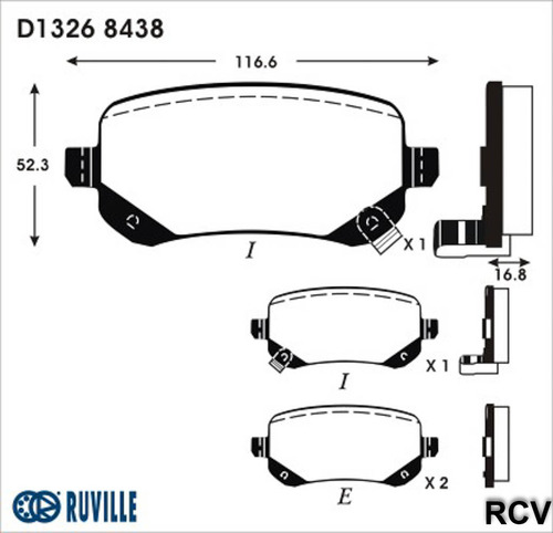 Balatas Disco  Trasera Para Chrysler Town&country   2008