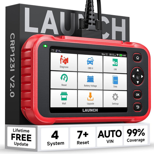 Escaner Automotriz Launch X431 Crp123i 4 Sistemas + 7 Funcio