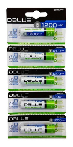 Pack 5 Pilas Recargables Aaa 1200mah  1.2v  - Tecnoshot