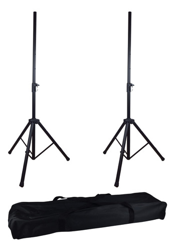 2 Pedestal Base Tripie Para Bocina Bafle Con Funda Mochila