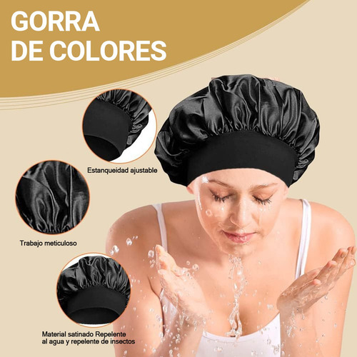 Gorro Para Dormir, Gorro De Pelo, Gorro De Satín Curly 2pzas