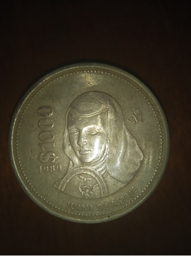 Moneda $1000 Juana De Asbaje 1989