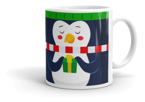 Mug Personalizado Feliz Navidad Pingüino 