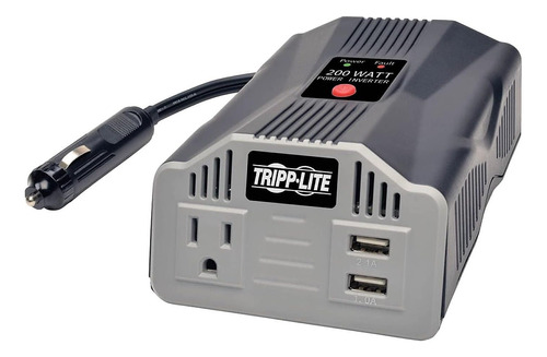  Inversor Voltaje Tripp-lite Para Auto 200w 2 Tomas Usb 12v