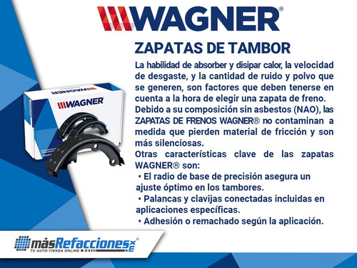 Jgo De Zapatas Organicas Tra Wagner® Dodge B250 L6 3.7l 81