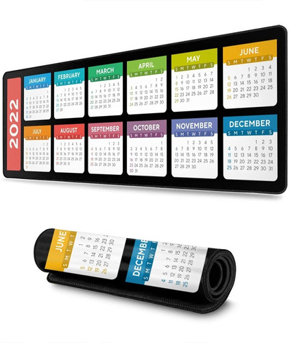 Mouse Pad Calendario Xxl Escritorio 31.5 X 11.8 Pulgadas