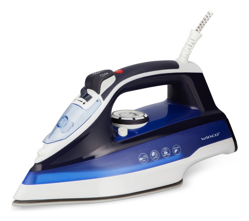 Plancha a vapor Winco W34 con suela antiadherente 220V