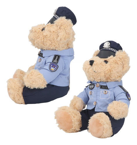 Polush Officer Toy Bear, Desenho Animado, Peludo, Urso De Tr