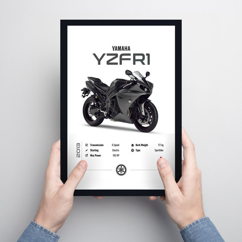 Cuadro 20x30 Moto Yamaha Yzfr1 2013