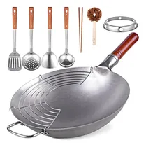 Comprar Wok De Acero Al Carbono Wok Tradicional Martillado A Mano -