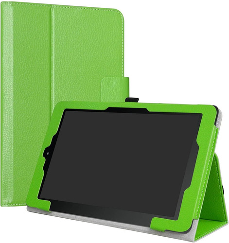 Funda Delgada De Cuero Para Rca 10 Viking Pro/ii Pro (verde)