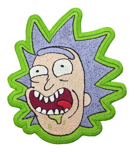 Rick And Morty Parche Bordado Termoadhesivo 7 Cm