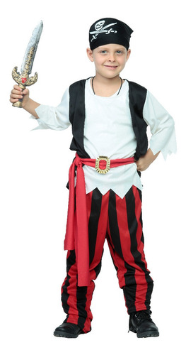Imagen 1 de 1 de Disfraz Niño Pirata Halloween Fiesta Divertido