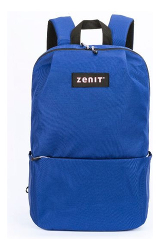 Mochila Zenit College 2027 Color Azul Diseño De La Tela Liso