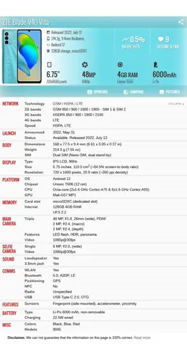 Zte Blade V40 Vita 8045 4gb 128gb Dual Sim Duos