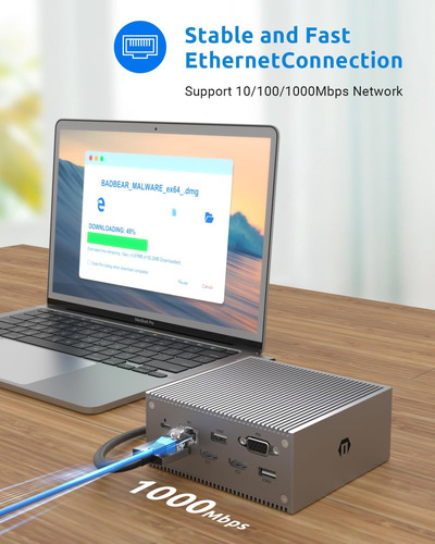 Dock Mac Usb C Dual 4k Hdmi Vga Rj45 Thunderbolt 3 (no M1)