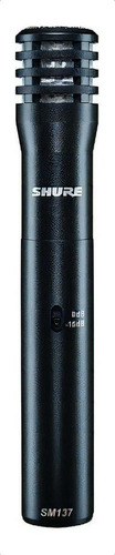Microfono Condeser Shure Sm137 Para Vientos Coros Percusion Color Negro
