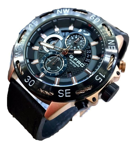 Reloj G-force Chrono Caballero 100% Original Pulsera Cuero